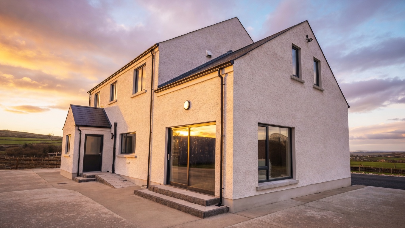 Completed Donegal defective concrete block house rebuild by LMC
