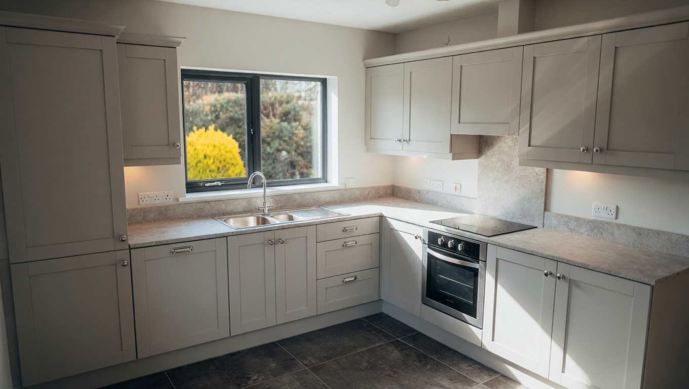 Kitchen fit-out after Donegal DCB rebuild